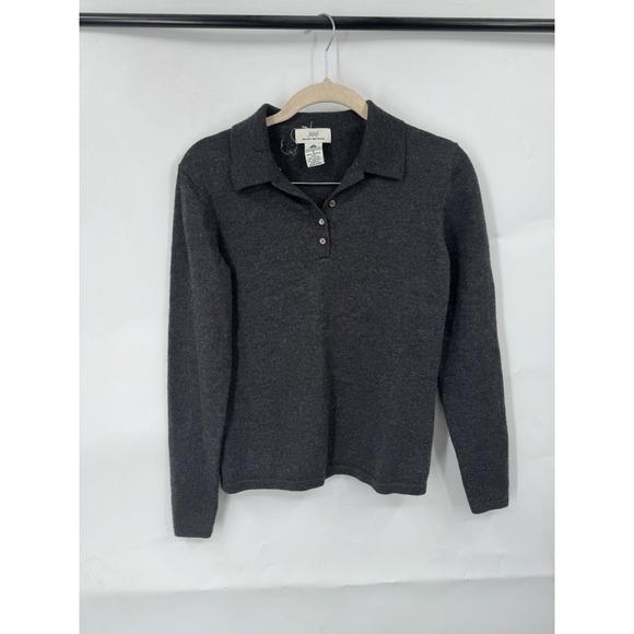 Brooks Brothers Sweaters - Brooks Brothers Merino Wool Blend Long Sleeve Top Women S Grey Quiet Luxury